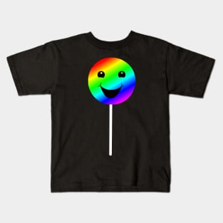 Smiling Rainbow Lollipop Kids T-Shirt